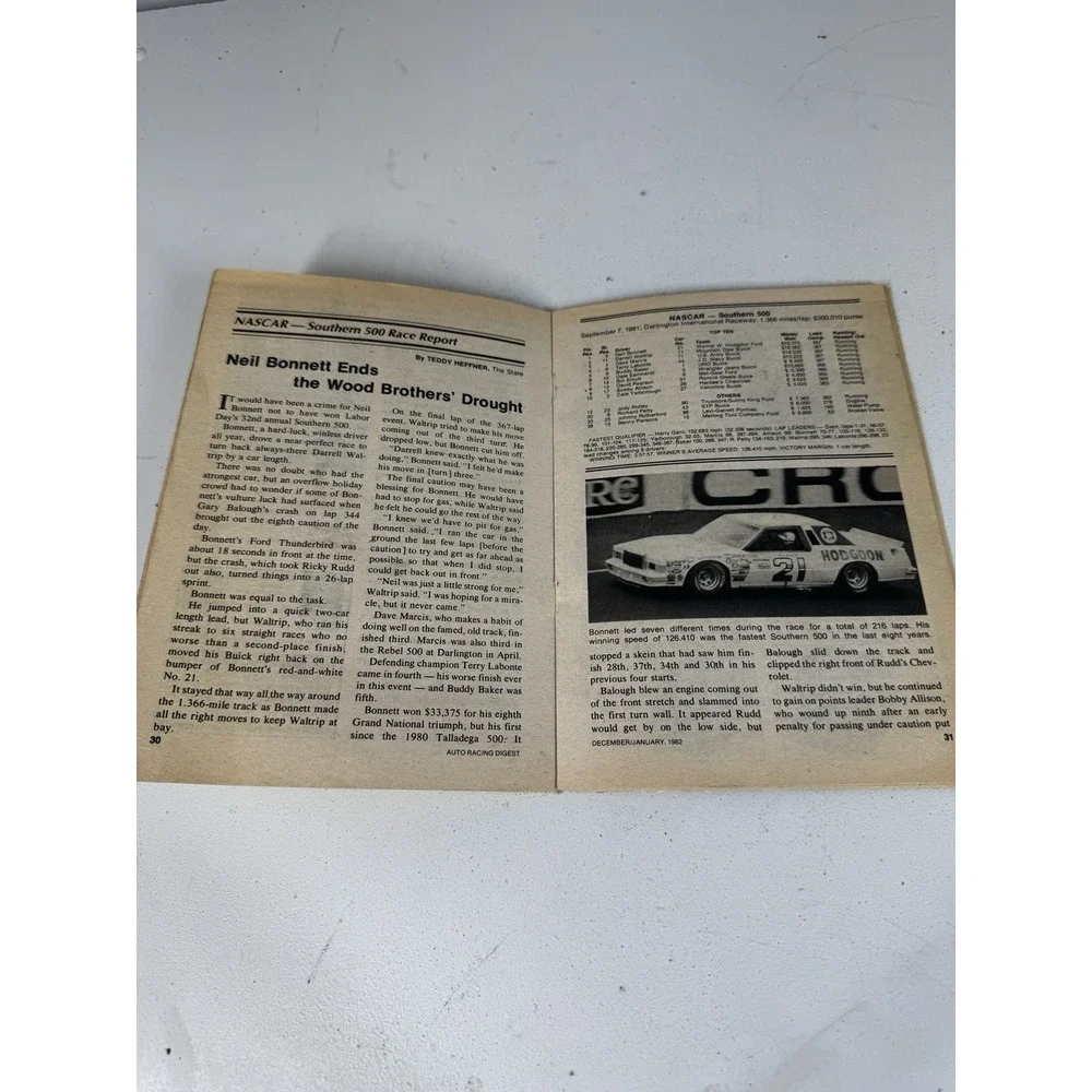 AUTO RACING DIGEST January 1982 Cal‎ Yarbourgh